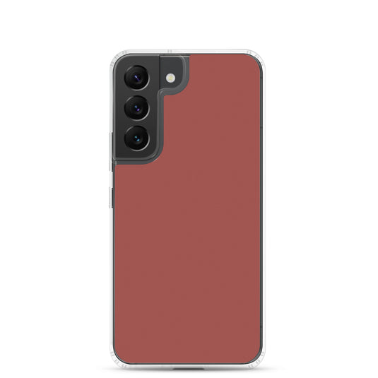 Terracotta Red Samsung Clear Thin Case Plain Color CREATIVETECH