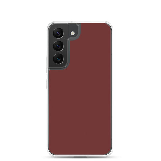 Auburn Dark Red Samsung Clear Thin Case Plain Color CREATIVETECH