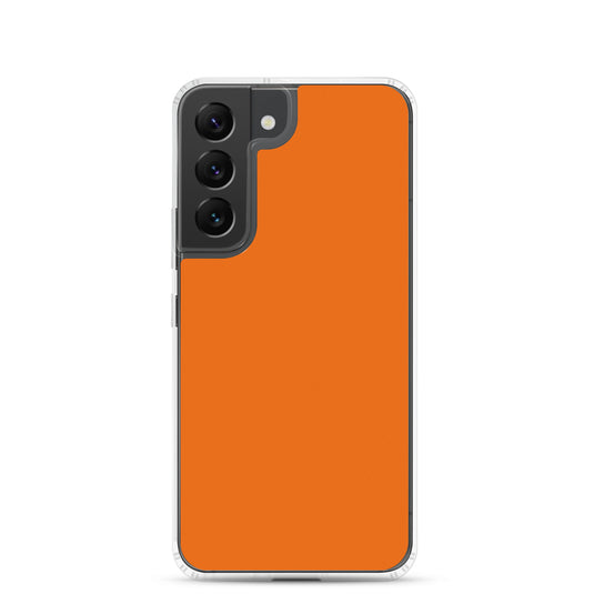 Mango Tango Orange Samsung Clear Thin Case Plain Color CREATIVETECH