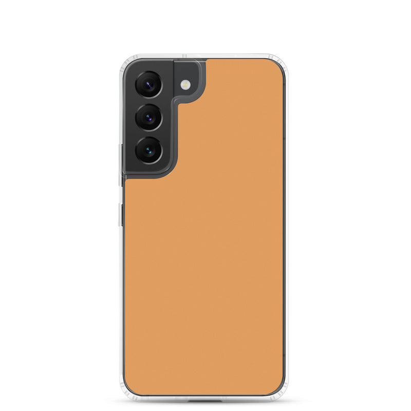 Load image into Gallery viewer, Classy Brown Yellow Samsung Clear Thin Case Plain Color CREATIVETECH
