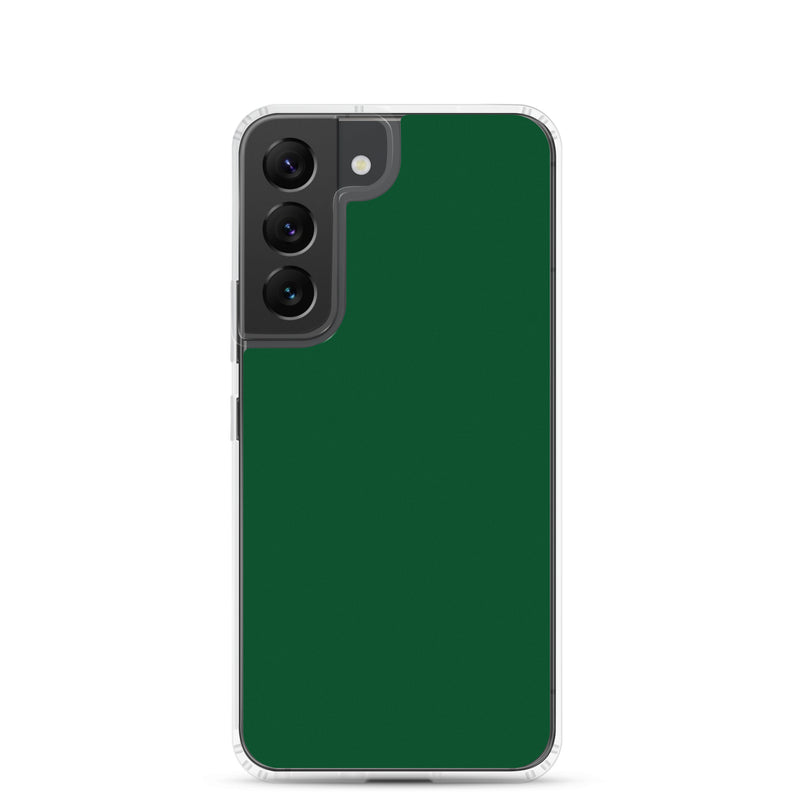 Load image into Gallery viewer, Forest Green Samsung Clear Thin Case Plain Color CREATIVETECH
