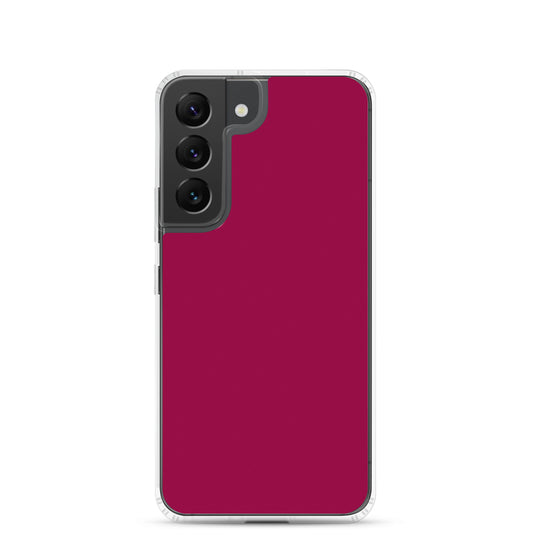 Light Burgundy Red Samsung Clear Thin Case Plain Color CREATIVETECH