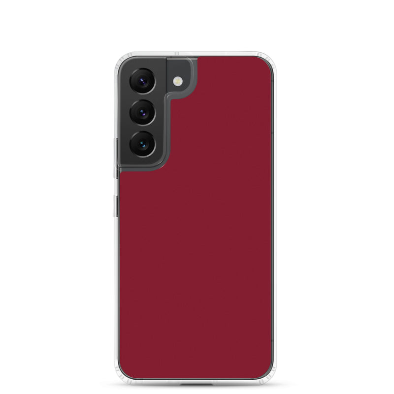 Load image into Gallery viewer, Burgundy Red Samsung Clear Thin Case Plain Color CREATIVETECH