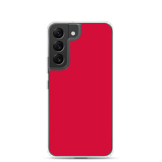 Crimson Red Samsung Clear Thin Case Plain Color CREATIVETECH