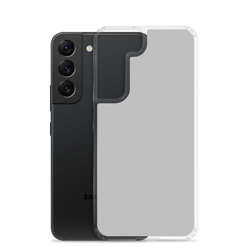 Load image into Gallery viewer, Silver Grey Samsung Clear Thin Case Plain Color CREATIVETECH