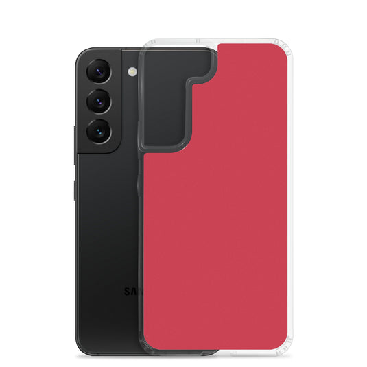 Red Samsung Clear Thin Case Plain Color CREATIVETECH