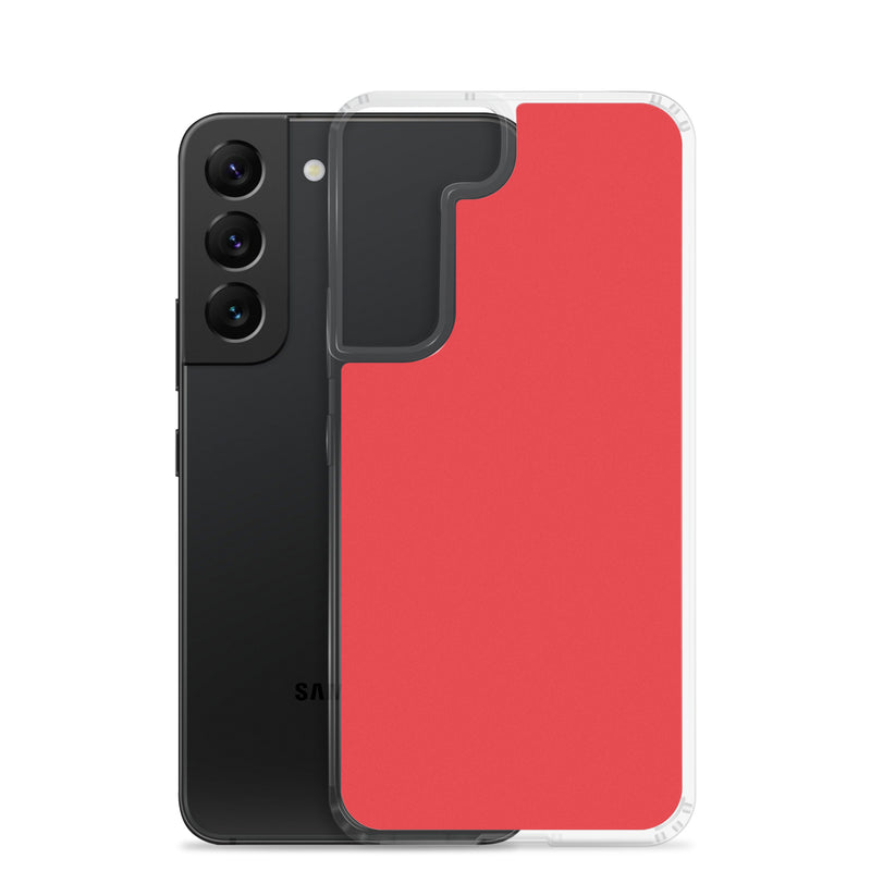 Load image into Gallery viewer, Alizarin Red Samsung Clear Thin Case Plain Color CREATIVETECH