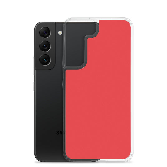 Alizarin Red Samsung Clear Thin Case Plain Color CREATIVETECH