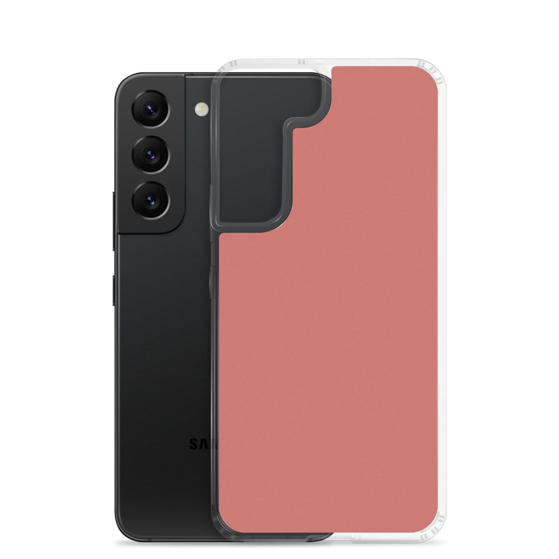 Load image into Gallery viewer, Sunglo Red Samsung Clear Thin Case Plain Color CREATIVETECH