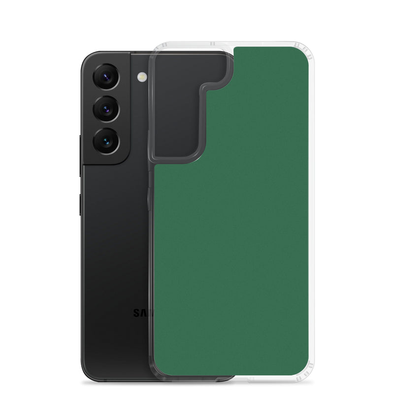 Load image into Gallery viewer, Forest Green Samsung Clear Thin Case Plain Color CREATIVETECH