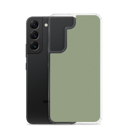 Camouflage Green Samsung Clear Thin Case Plain Color CREATIVETECH