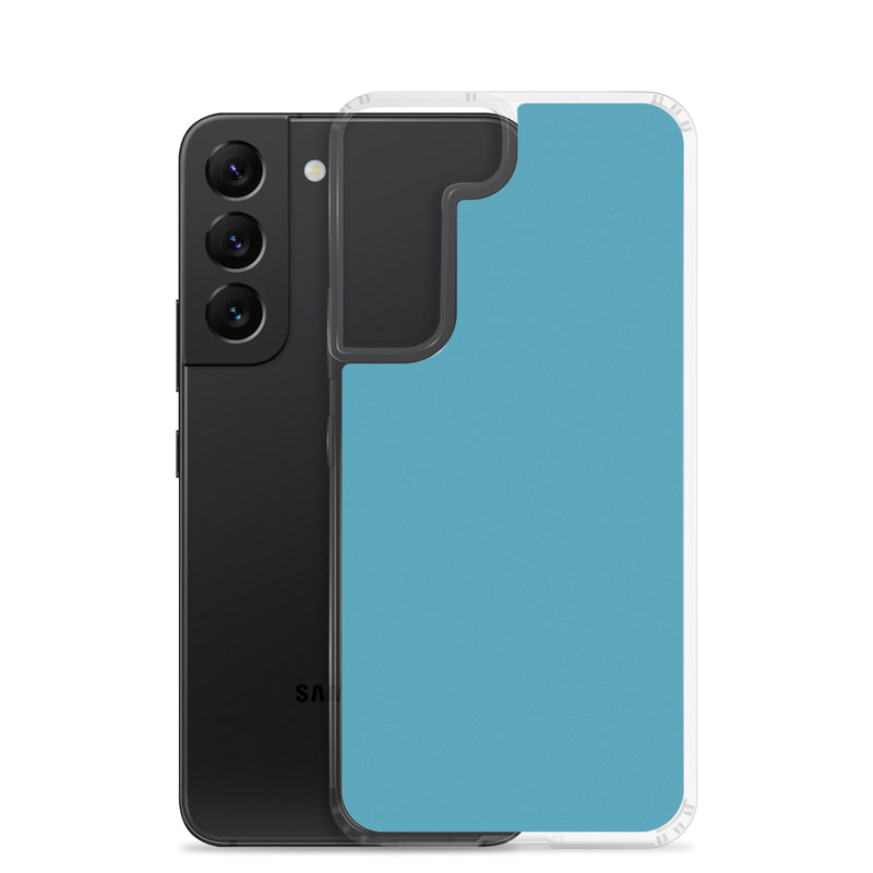 Load image into Gallery viewer, Blue Samsung Clear Thin Case Plain Color CREATIVETECH