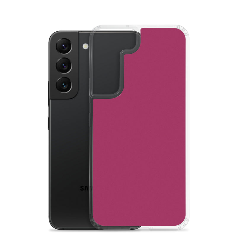 Load image into Gallery viewer, Light Burgundy Red Samsung Clear Thin Case Plain Color CREATIVETECH