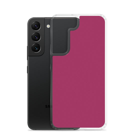 Light Burgundy Red Samsung Clear Thin Case Plain Color CREATIVETECH