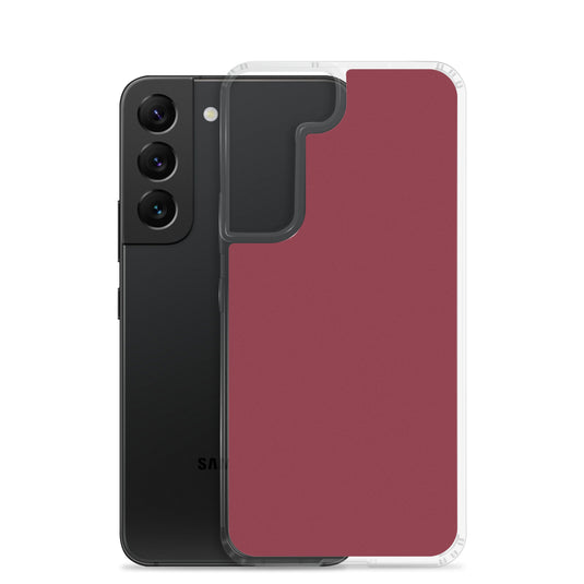 Burgundy Red Samsung Clear Thin Case Plain Color CREATIVETECH