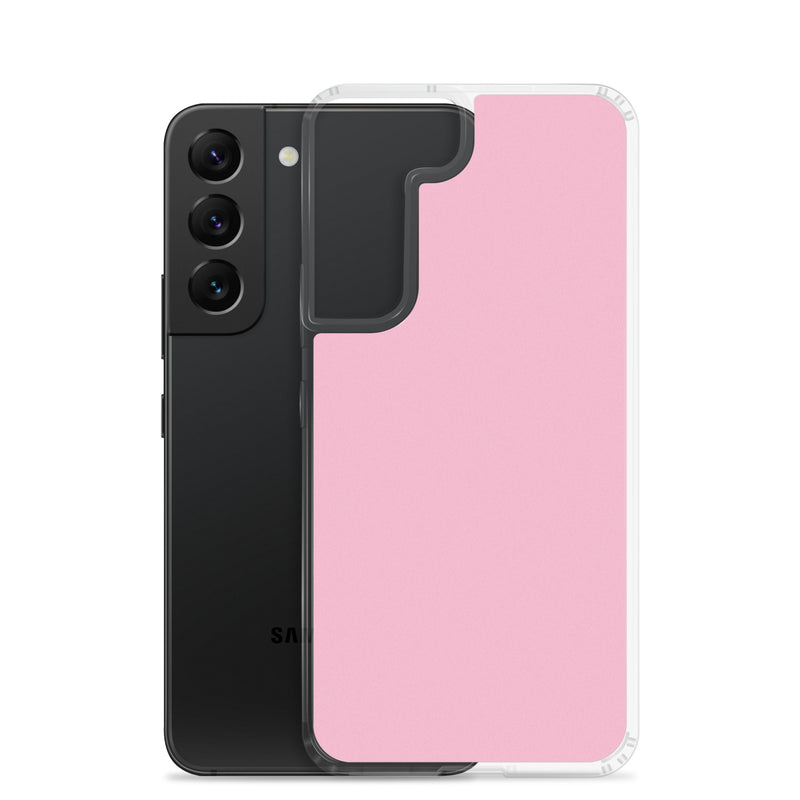Load image into Gallery viewer, Cotton Candy Pink Samsung Clear Thin Case Plain Color CREATIVETECH