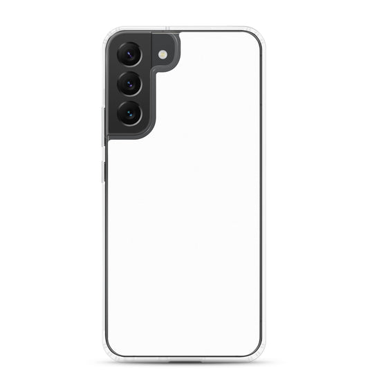 White Samsung Clear Case Plain Color CREATIVETECH