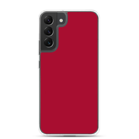 Carmine Red Samsung Clear Thin Case Plain Color CREATIVETECH