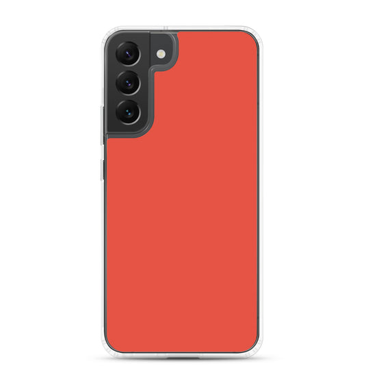 Orange Red Samsung Clear Thin Case Plain Color CREATIVETECH