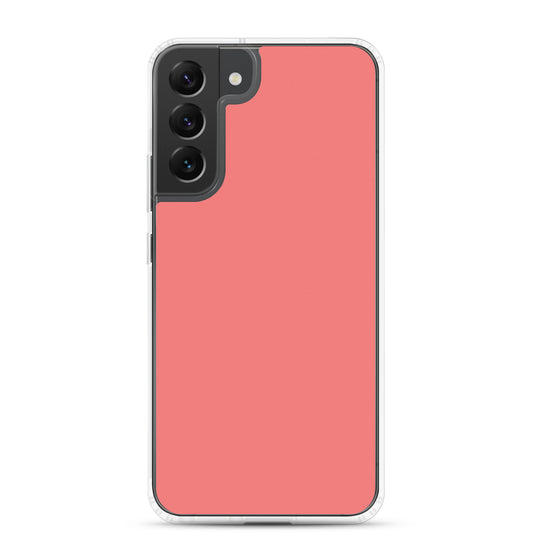 Salmon Pink Samsung Clear Thin Case Plain Color CREATIVETECH