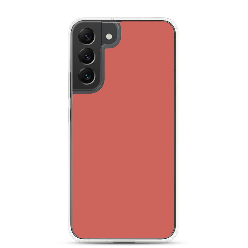 Load image into Gallery viewer, Sunglo Red Samsung Clear Thin Case Plain Color CREATIVETECH