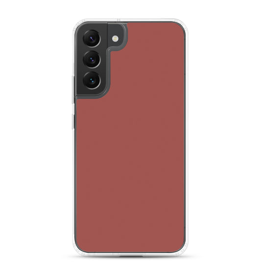 Terracotta Red Samsung Clear Thin Case Plain Color CREATIVETECH