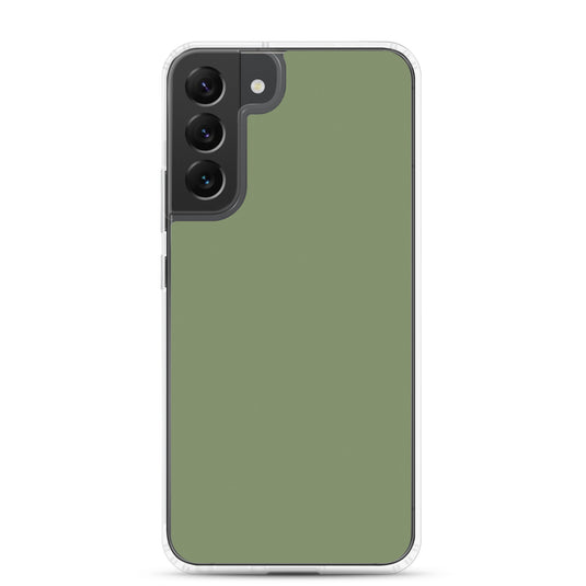 Camouflage Green Samsung Clear Thin Case Plain Color CREATIVETECH