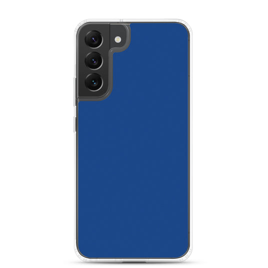 Dark Cerulean Blue Samsung Clear Thin Case Plain Color CREATIVETECH