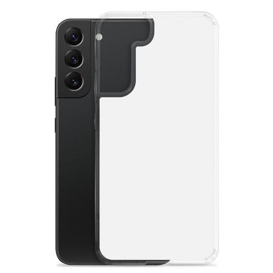 White Samsung Clear Case Plain Color CREATIVETECH