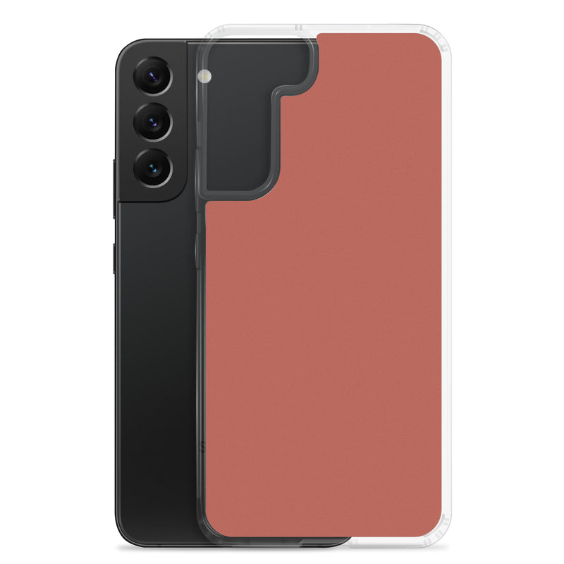 Load image into Gallery viewer, Medium Carmine Red Samsung Clear Thin Case Plain Color CREATIVETECH