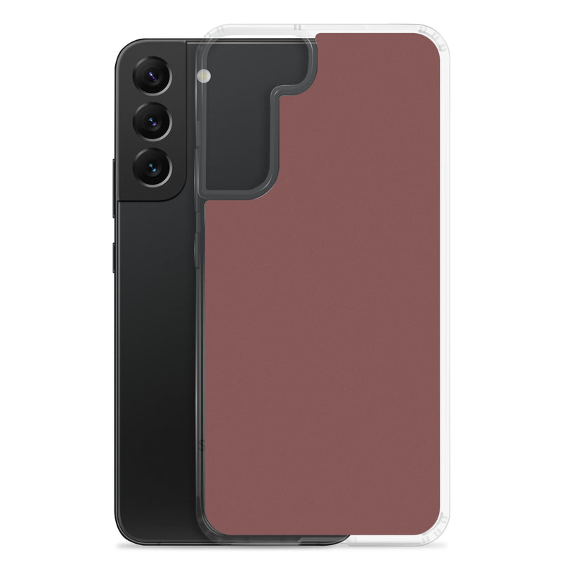 Load image into Gallery viewer, Auburn Dark Red Samsung Clear Thin Case Plain Color CREATIVETECH