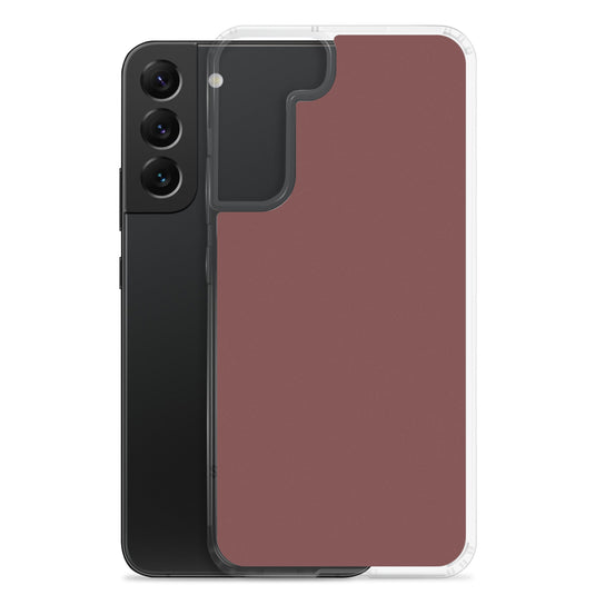 Auburn Dark Red Samsung Clear Thin Case Plain Color CREATIVETECH