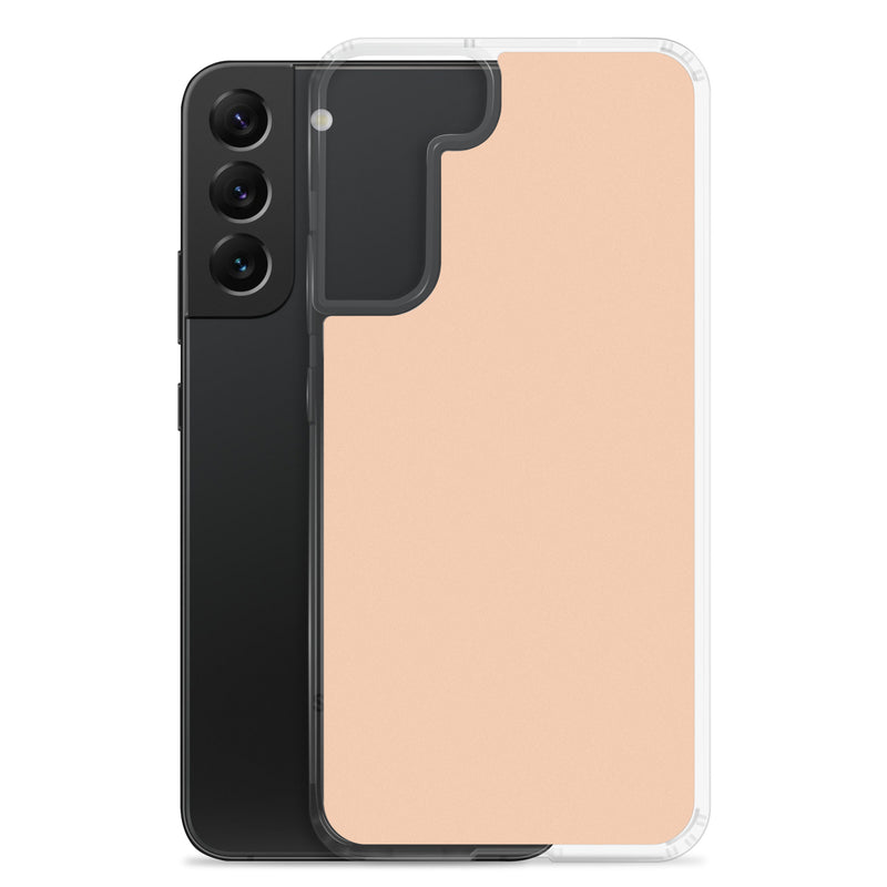 Load image into Gallery viewer, Peach Orange Samsung Clear Thin Case Plain Color CREATIVETECH