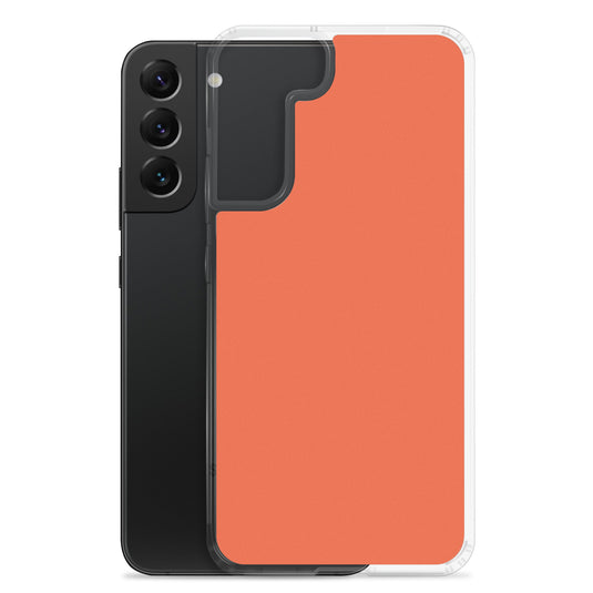 Outrageous Orange Samsung Clear Thin Case Plain Color CREATIVETECH