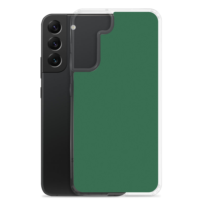 Load image into Gallery viewer, Forest Green Samsung Clear Thin Case Plain Color CREATIVETECH