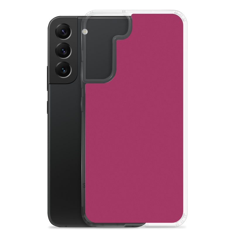 Load image into Gallery viewer, Light Burgundy Red Samsung Clear Thin Case Plain Color CREATIVETECH