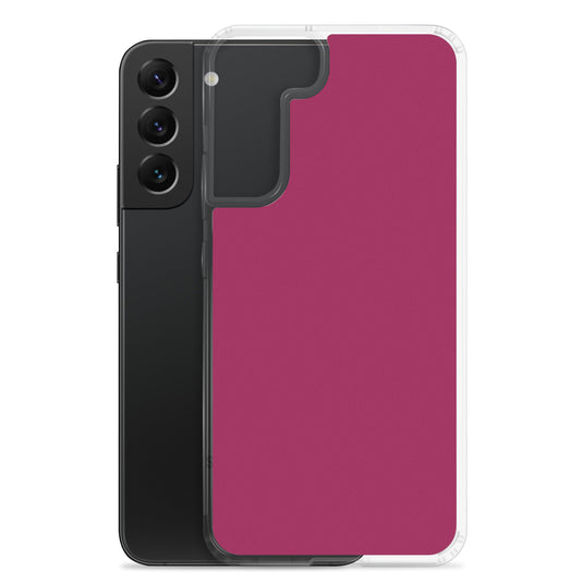 Light Burgundy Red Samsung Clear Thin Case Plain Color CREATIVETECH