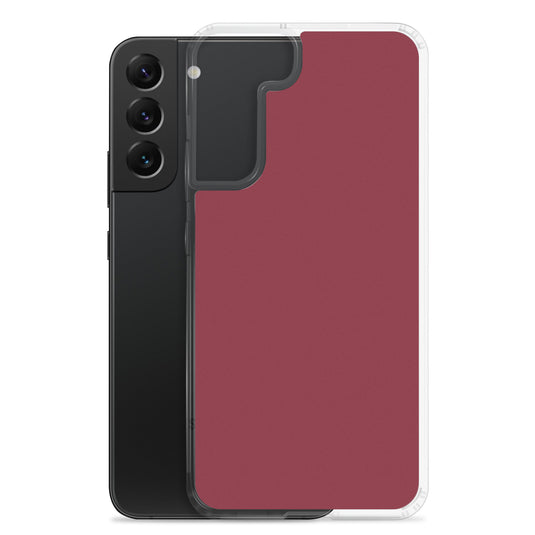 Burgundy Red Samsung Clear Thin Case Plain Color CREATIVETECH