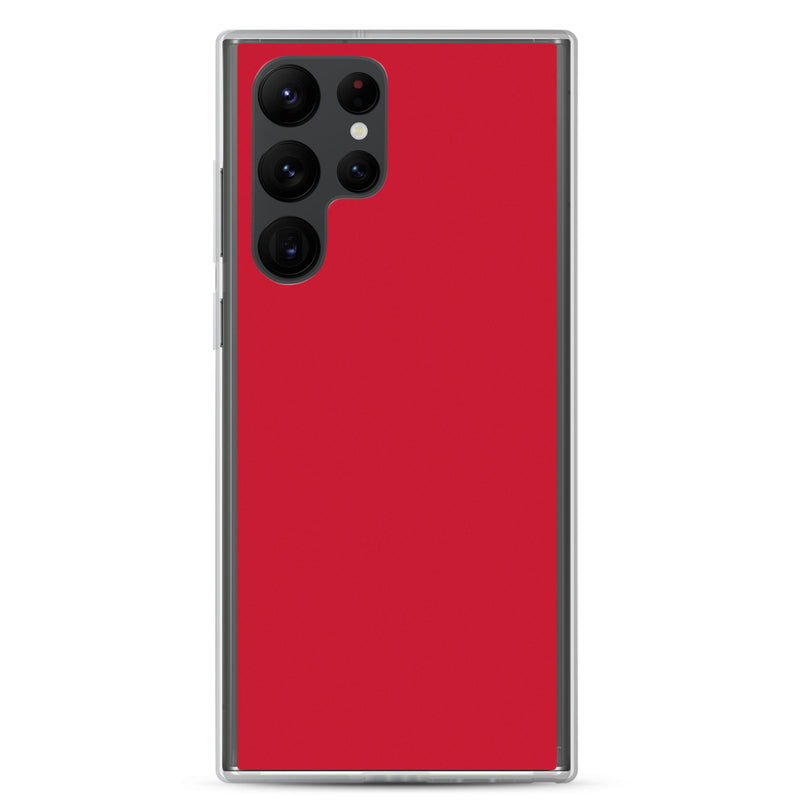 Load image into Gallery viewer, Red Samsung Clear Thin Case Plain Color CREATIVETECH