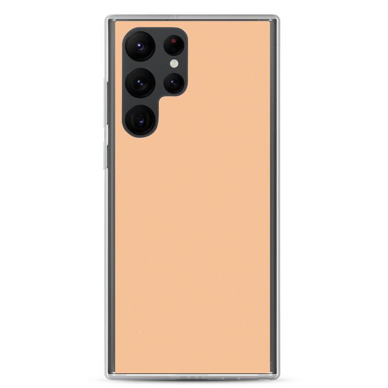 Load image into Gallery viewer, Romantic Orange Samsung Clear Thin Case Plain Color CREATIVETECH