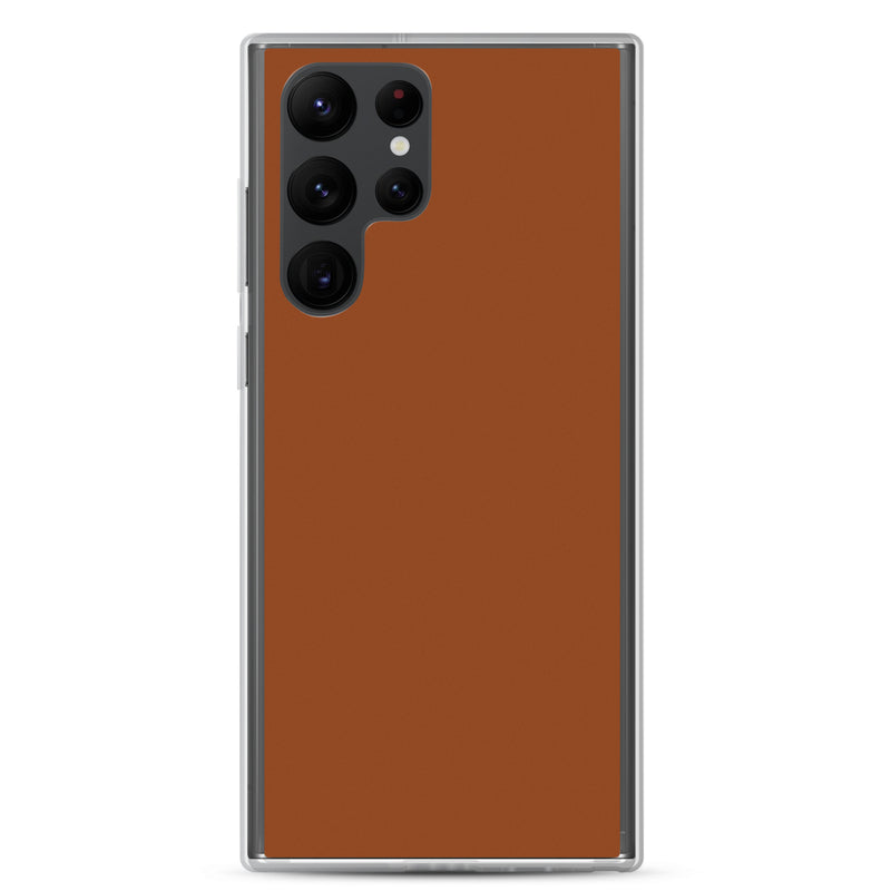 Load image into Gallery viewer, Saddle Brown Samsung Clear Thin Case Plain Color CREATIVETECH