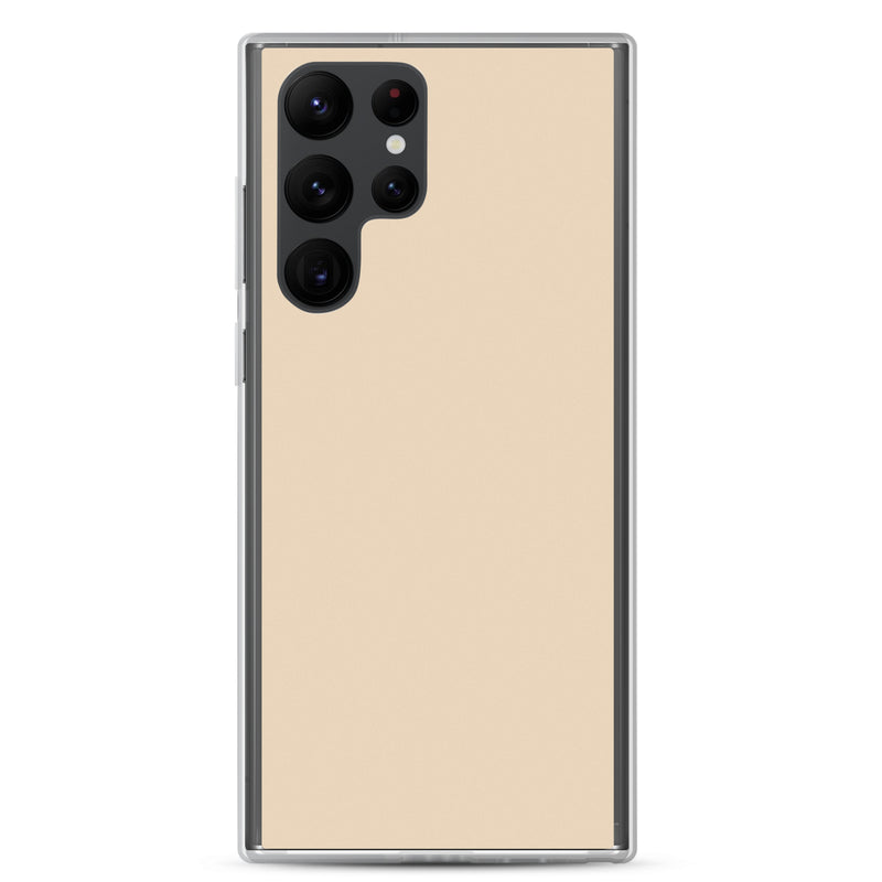 Load image into Gallery viewer, Champagne Yellow Beige Samsung Clear Thin Case Plain Color CREATIVETECH