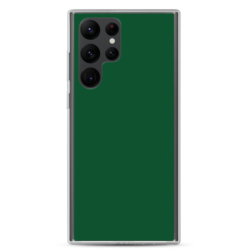 Load image into Gallery viewer, Forest Green Samsung Clear Thin Case Plain Color CREATIVETECH