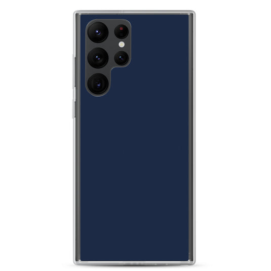 Dark Navy Blue Samsung Clear Thin Case Plain Color CREATIVETECH
