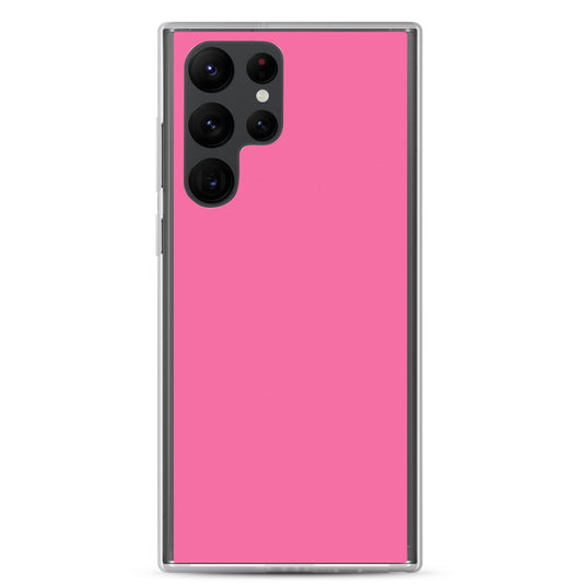 Brilliant Rose Pink Samsung Clear Thin Case Plain Color CREATIVETECH