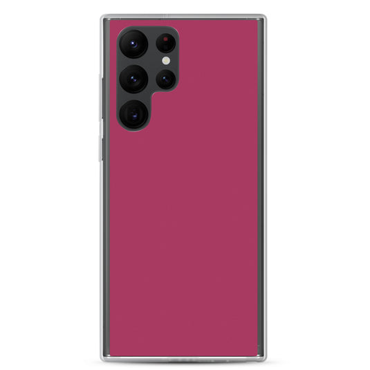 Lipstick Red Samsung Clear Thin Case Plain Color CREATIVETECH