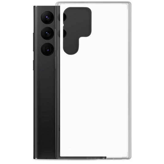 White Samsung Clear Case Plain Color CREATIVETECH