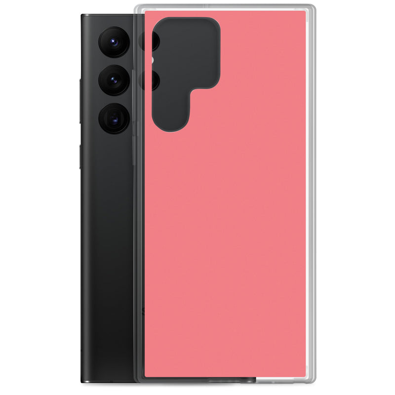 Load image into Gallery viewer, Frolly Red Samsung Clear Thin Case Plain Color CREATIVETECH