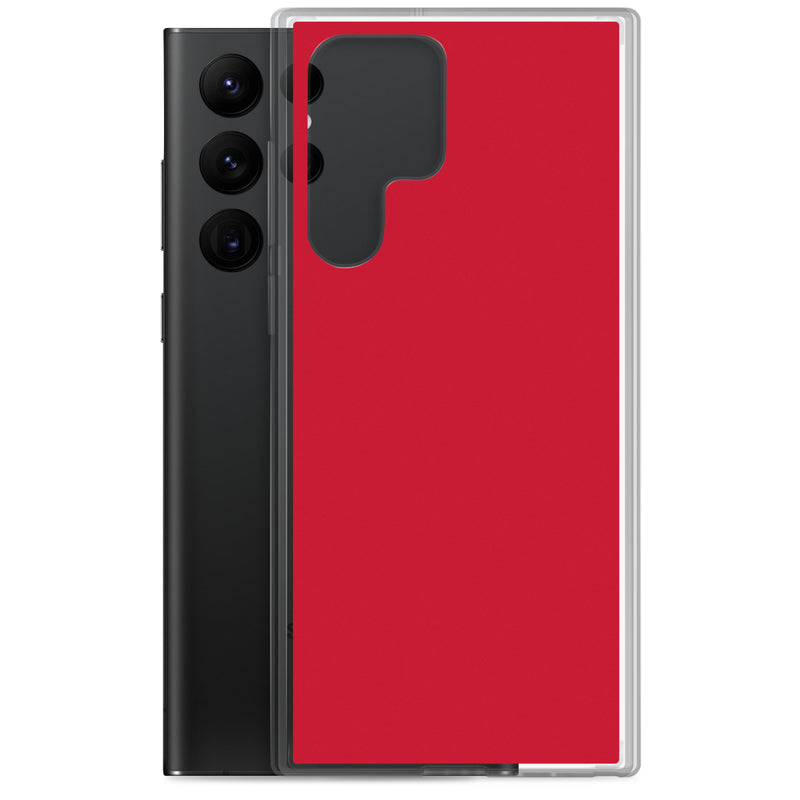 Load image into Gallery viewer, Red Samsung Clear Thin Case Plain Color CREATIVETECH