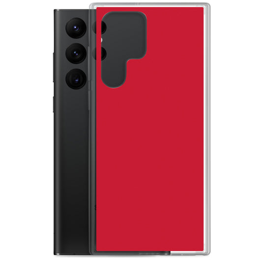 Red Samsung Clear Thin Case Plain Color CREATIVETECH